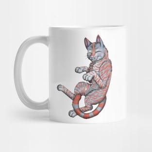 Red on Blue Tabby Shorthair Mug